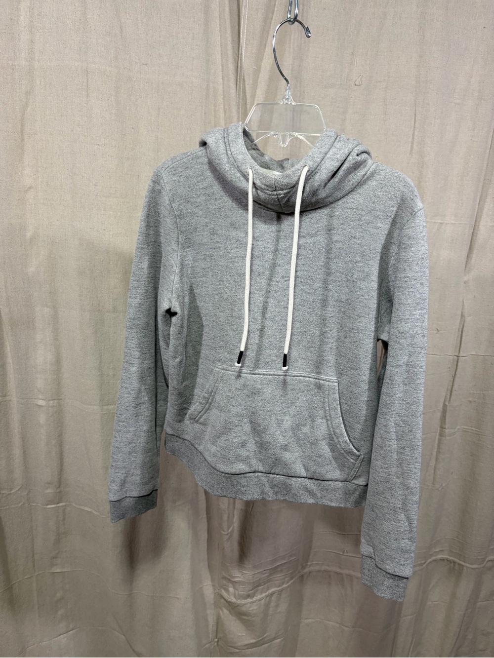 Marine Layer Light Gray Cropped Hoodie